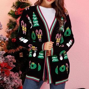 Spadehill Women Christmas Open Front Sweater